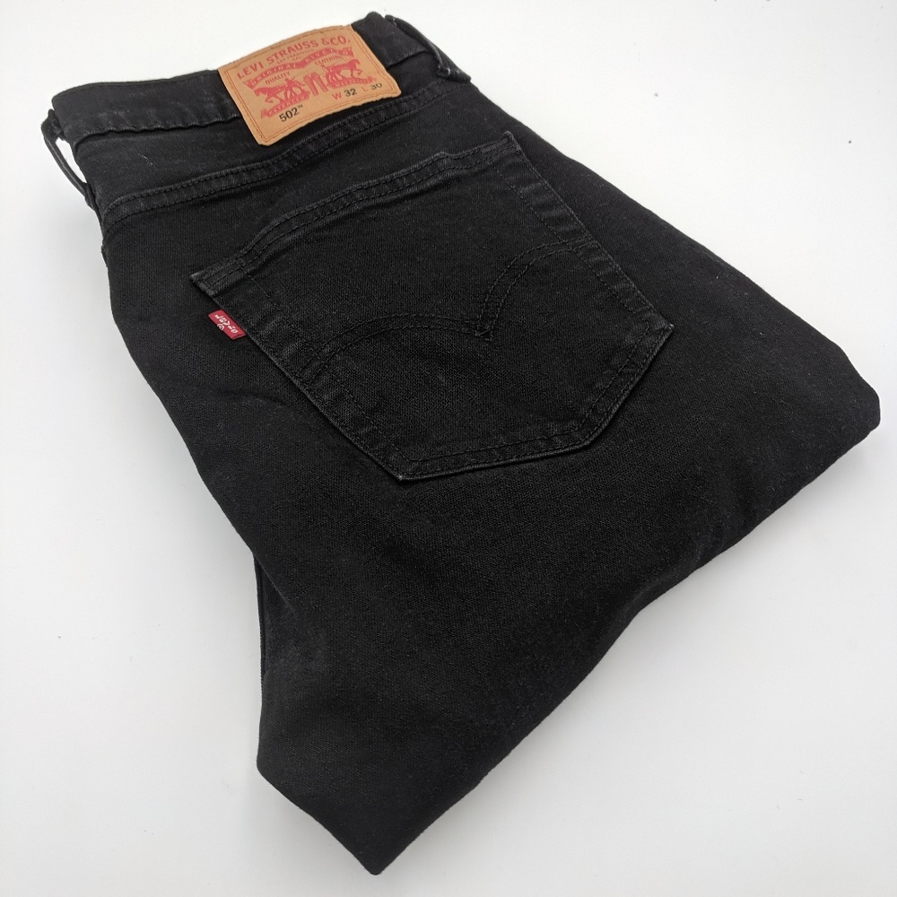 Men's Levi's Jeans Black 502 Regular Taper 32 30